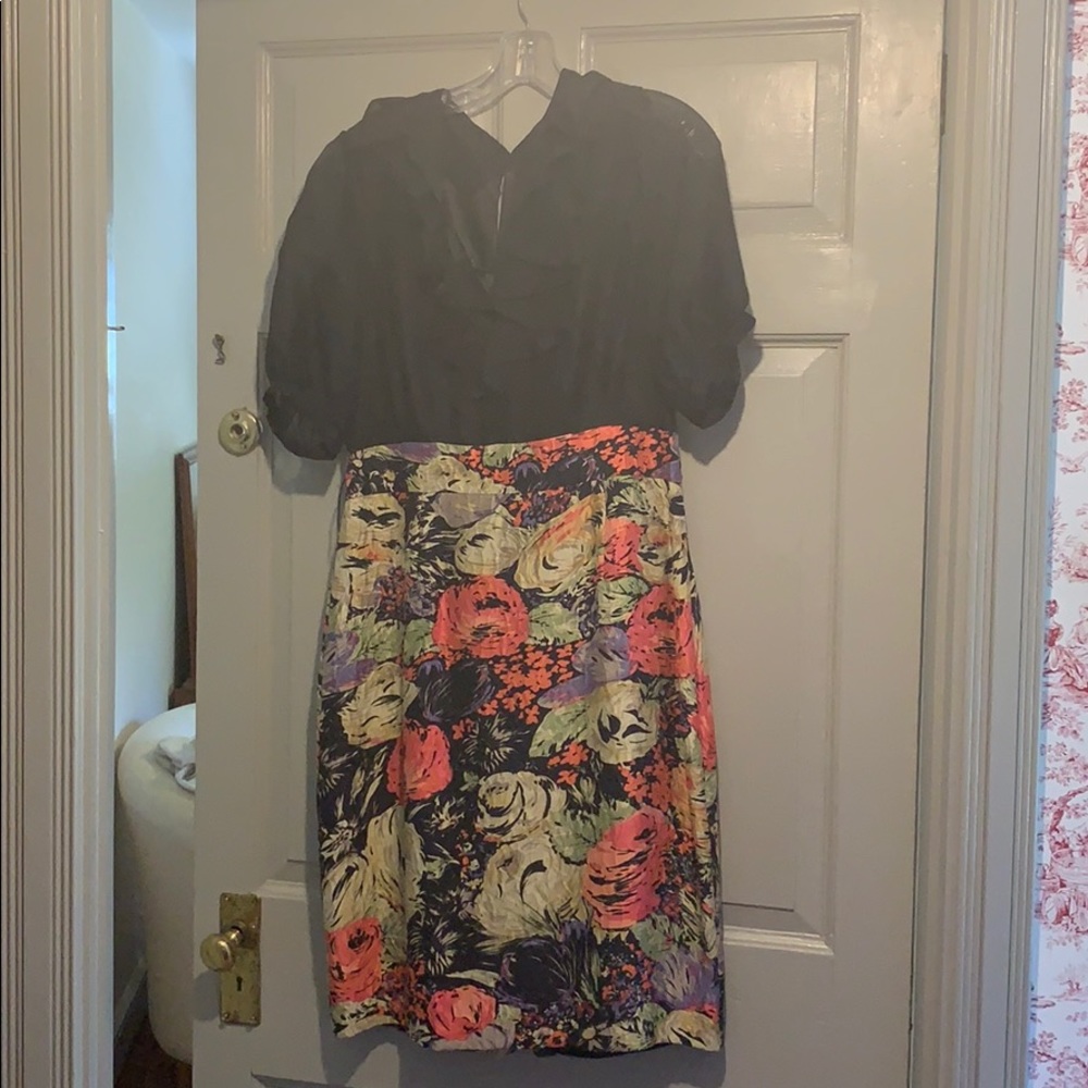 Kay Unger silk floral dress